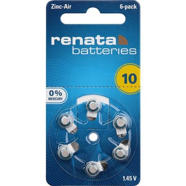 Renata Hearing Aid PR70 Knappcell ZA 10 Zink-luft 105