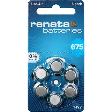 Renata Hearing Aid PR44 Knappcell ZA 675 Zink-luft 660