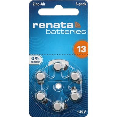Renata Hearing Aid PR48 Knappcell ZA 13 Zink-luft 305