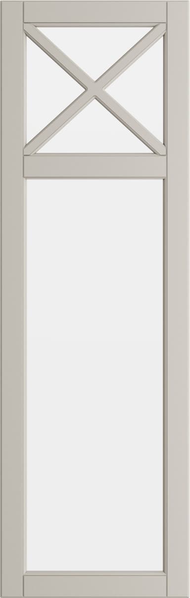 Fasett Mansion Grey vitrinlucka helglas till köket 40x125