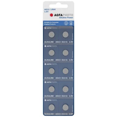 AgfaPhoto AG13 Knappcell LR 44 Alkaliskt 1.5 V 10 st