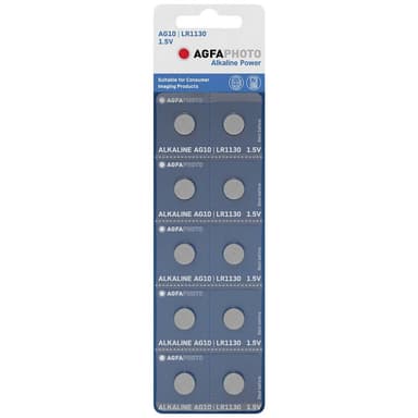 AgfaPhoto AG10 Knappcell LR 54 Alkaliskt 1.5 V 10 st