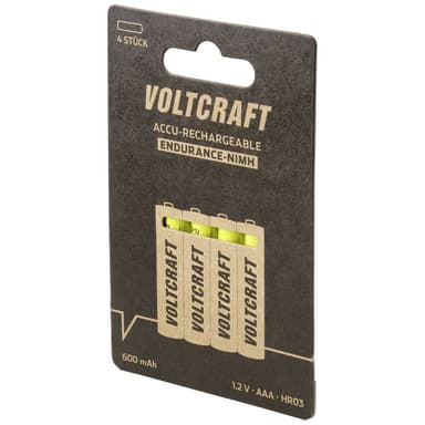 VOLTCRAFT Endurance Laddbart batteri AAA (R03) NiMH 600