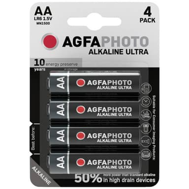 Batteri AA (R6) Alkaliskt AgfaPhoto Ultra LR6 1.5 V 4