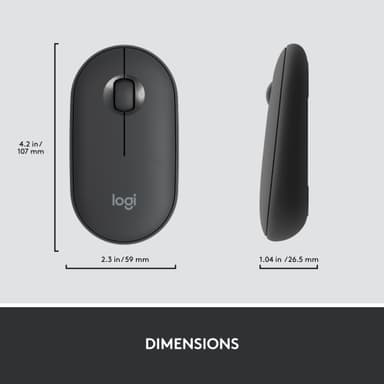 Logitech MK470 Slim Combo mus och tangentbord (grafit)