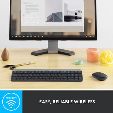 Logitech MK470 Slim Combo mus och tangentbord (grafit)