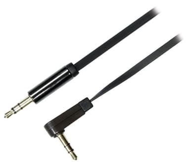 Audio cable, angled 3.5mm male - 3.5mm male, 2m, black