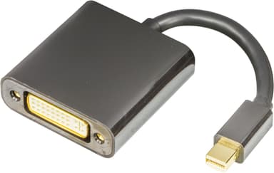 DELTACO mini DisplayPort till DVI-D adapter, FullHD i 60Hz, 9 Gb/s,