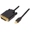 deltaco Mini DisplayPort to DVI-D cable, ma-ma, 1m, black