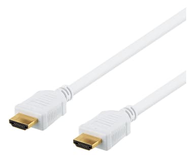 DELTACO High-Speed Premium HDMI-kabel, 1,5m, Ethernet, 4K UHD, vit