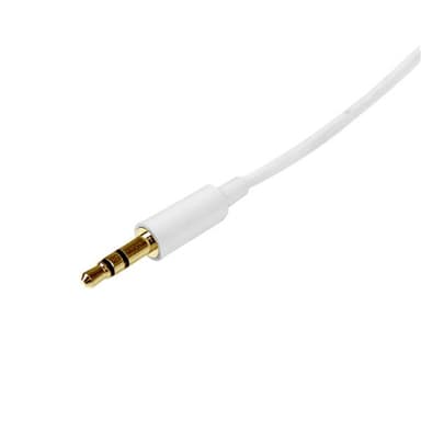 StarTech.com MU1MMMSWH, 3,5mm, Hankoppling, 3,5mm, Hankoppling, 1 m, V