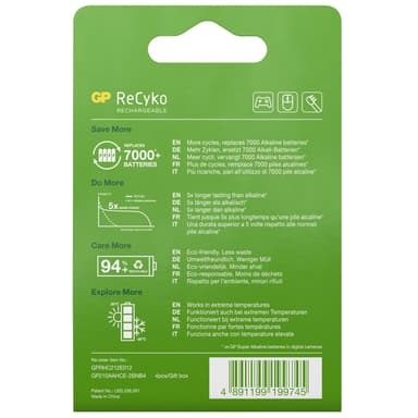 ReCyko Laddningsbara AA-batterier 2100mAh 4-p