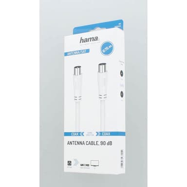 HAMA Antennkabel 90dB 0,75m Vit