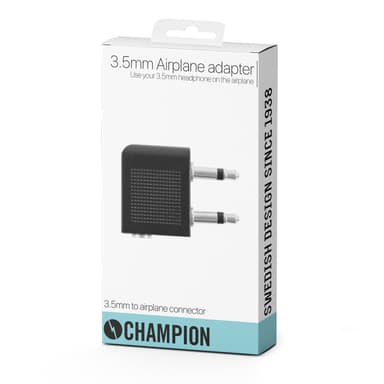 Champion 3,5mm Hörlursadapter för flyg