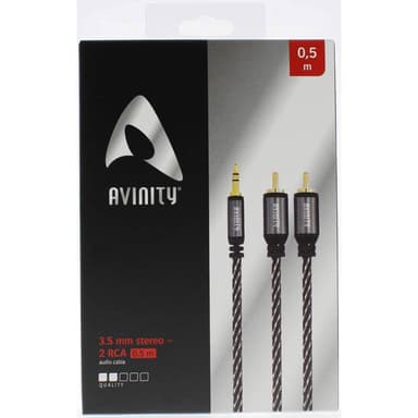 AVINITY CLASSIC Kabel 2xRCA-3.5mm Klass 5 0.5m