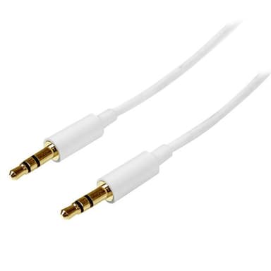 StarTech.com MU1MMMSWH, 3,5mm, Hankoppling, 3,5mm, Hankoppling, 1 m, V