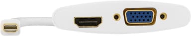 Mini DisplayPort to HDMI and VGA adapter, 0.25m, white