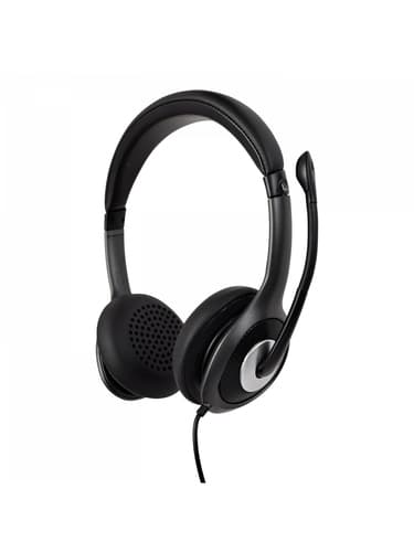V7 HU530C, Kabel, Kontor/callcenter, 20 - 2000 hz, Headset, Svart, Grå