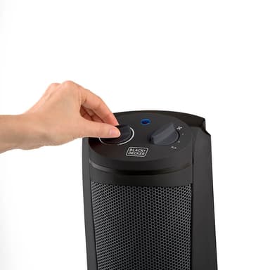 BLACK+DECKER Keramisk Tornvärmare 2000W Svart