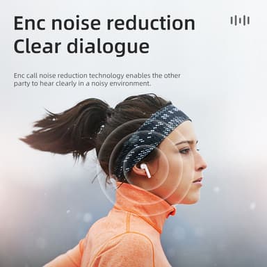 Trådlösa hörlurar Bluetooth 5.2 Vit