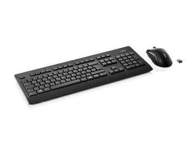 Fujitsu LX960, Fullstor (100 %), RF Trådlös, QWERTY, Svart, Mus inklud