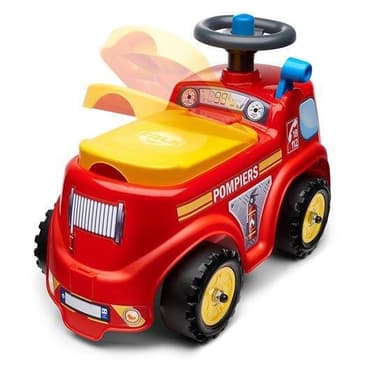Falk Brandbil ride-on med förvaringsutrymme,ratt och tuta