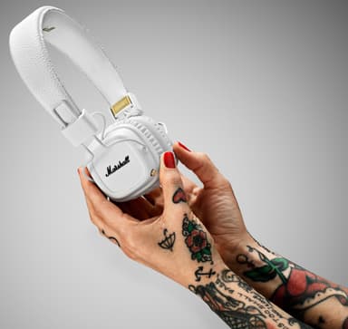 Marshall Major II Trådlösa hörlurar on-ear (vit)