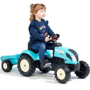 Falk Kiddy Farm Traktor Med Släp