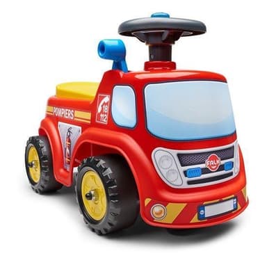 Falk Brandbil ride-on med förvaringsutrymme,ratt och tuta