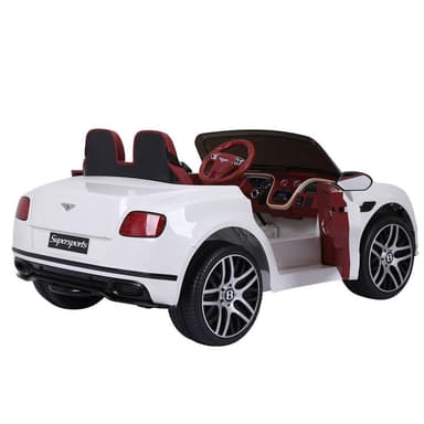 Nordic Play Speed Elbil Bentley 2 personer,  2x6V, vit, EVA-hjul