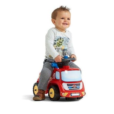 Falk Brandbil ride-on med förvaringsutrymme,ratt och tuta