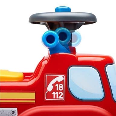 Falk Brandbil ride-on med förvaringsutrymme,ratt och tuta