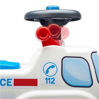 Falk Ambulance ride-on med förvaringsutrymme, ratt och tuta