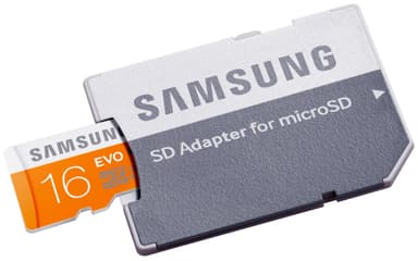 Samsung Micro SDHC EVO Minneskort + Adapter 16 GB