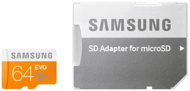 Samsung Micro SDXC EVO Minneskort + Adapter 64 GB
