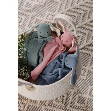 Teddykompaniet Diinglisar, snuttefilt, kanin, Muslin rosa