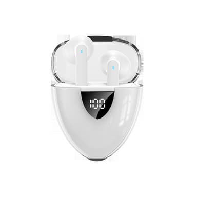 Brusreducerande trådlösa hörlurar Bluetooth 5.3 RGB Vit