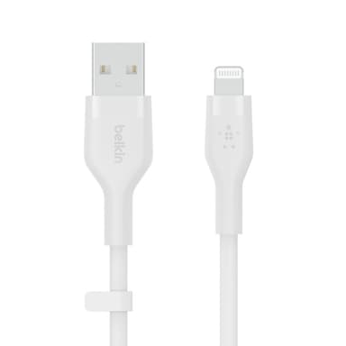 Belkin Cbl Scicone USB-A LTG 2M blc, 2 m, USB A, USB C/Lightning, Vit