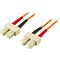 DELTACO OM2 fiberkabel, SC - SC, duplex, UPC, 50/125, 1m, orange