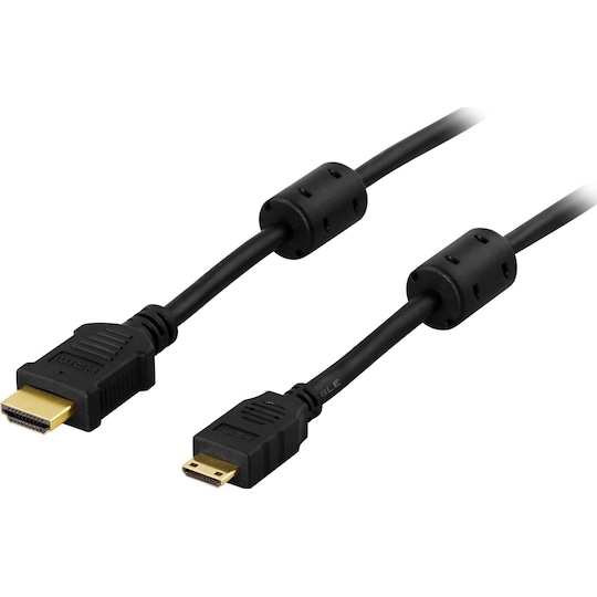 DELTACO HDMI kabel, HDMI High Speed with Ethernet, 4K, 1m, svart