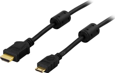 DELTACO HDMI kabel, HDMI High Speed with Ethernet, 4K, 1m, svart