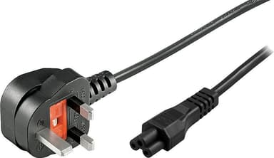 Earthed device cable BS 1363>IEC 60320 C5 max250 /2.5A 3m
