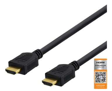 DELTACO HDMI kabel, Premium High Speed HDMI with Ethernet, 4K, U