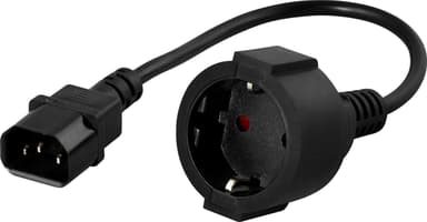 Device adapter, IEC C14 male to CEE 7/4 Schuko female, 0.5m