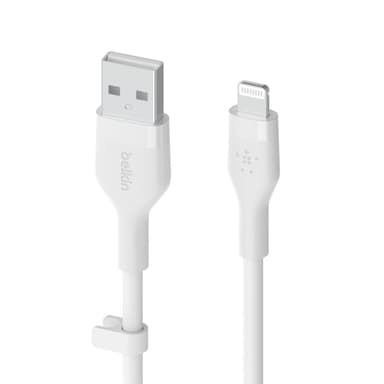 Belkin Cbl Scicone USB-A LTG 2M blc, 2 m, USB A, USB C/Lightning, Vit