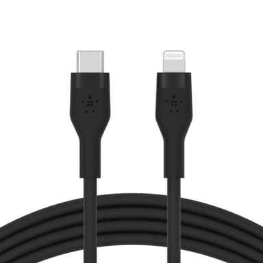 Belkin CAA009BT1MBK, 1 m, USB C, USB C/Lightning, Svart