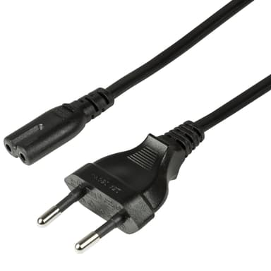 Apparatkabel Euro - C7 Svart 3m