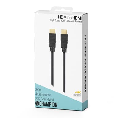 Champion HDMI-kabel Ha-Ha Svart 3.0m