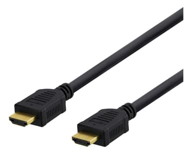 DELTACO HDMI kabel, Premium High Speed HDMI with Ethernet, 1.5m, svart
