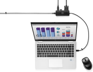 HP USB-C Travel Hub G2, USB 3.2 Gen 1 (3.1 Gen 1) Type-C, HDMI, USB 3.